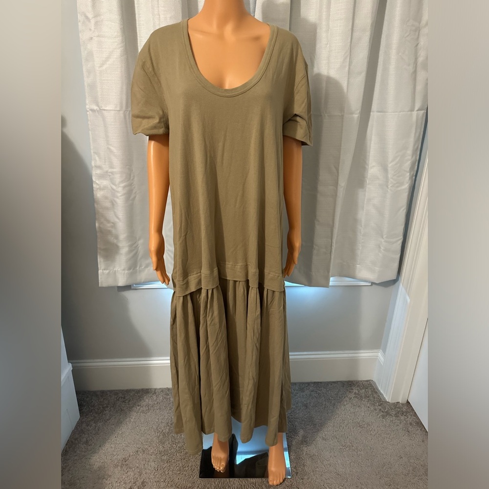 Cool Free People Beach size S brown short sleeve midi dress NWOT